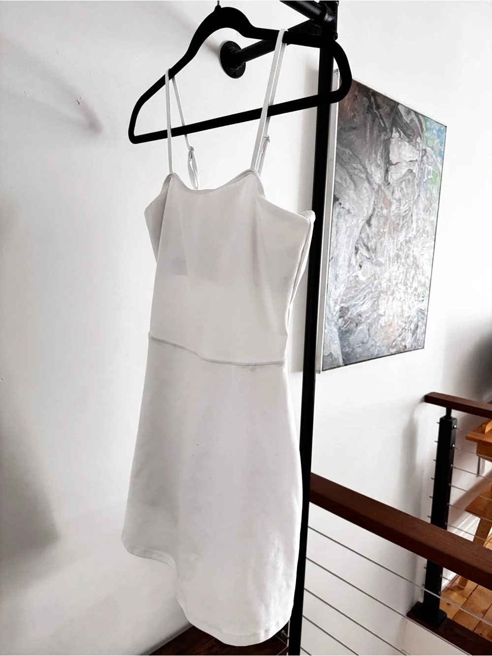 ALO Yoga White Tennis Dress with Built-In Onesie